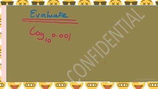 How to evaluate logarithmic function log10^0.001