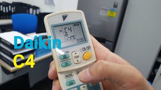 Daikin inverter | Using wireless remote control to check error | error C4