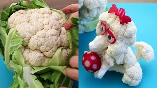 How to Make Cauliflower Dog - Pet Animals Carving