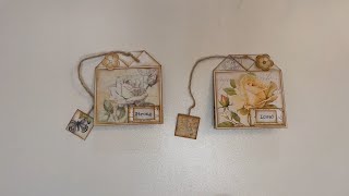 Tea Bag Shaped Folio Insert for Junk Journals