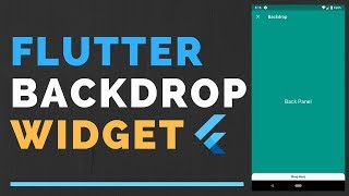 Flutter: Backdrop Widget Tutorial | Material Design 2.0