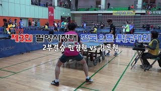 제3회 밀양시장배 전국오픈 탁구대회, 2부결승 민경원 vs 김록원