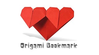 Easy Origami Bookmark Tutorial- Origami for Beginners- Easy paper craft for Valentine- DIY bookmark