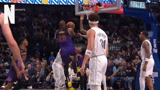 LEBRON JAMES SWITCHED HANDS MID-AIR AND DUNKED IT ON DERECK LIVELY 🤯