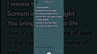In The Name of Love - Martin Garrix (sped up) ||  #fypシ #songs #martingarrix