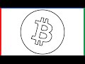 How to draw Bitcoin Logo step by step for beginners