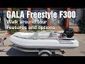 GALA foldable inflatable boat Freestyle F300 - walk around tour, features and options