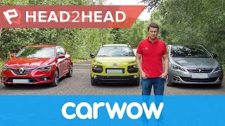 Renault Megane vs Peugeot 308 vs Citroen C4 Cactus 2017 review | Head2head