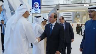 عبد الفتاح السيسي يلتقي رئيس دولة الإمارات العربية المتحدة في أبو ظبي