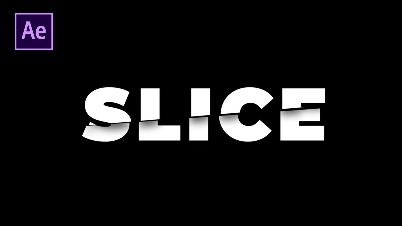 Slice Text Animation In After Effects 2020 | Free Project File ...