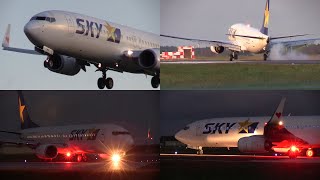 18/10/09 茨城空港 スカイマーク Skymark Boeing 737-800 (JA73NU) Landing \u0026 Take off at Ibaraki Airport