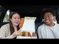 Trying Korean Corn Dogs For the First Time! (SUPER CHEESY)