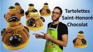 recette TARTELETTES SAINT-HONORE CHOCOLAT / Chocolate saint-honoré tartlets (EN subs)