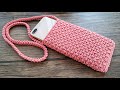 So Beautiful!!! Easy DIY Crochet Phone Bag Tutorial For Beginners Step By Step