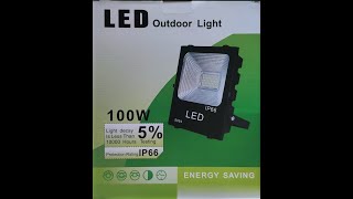 100W LED Flood Light Unboxing \u0026 Teardown with repair hints