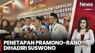 Suswono Hadiri Penetapan Pramono-Rano Jadi Gubernur \u0026 Wagub Terpilih - iNews Sore 09/01