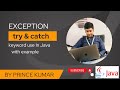 try and catch block or keyboard exception in java