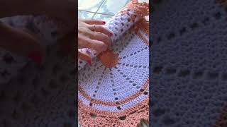 Tapete em crochê simples e fácil #croche #crochê #crochet #tapetedecroche