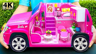 How To Make House in Pink Miniature Car with 4 Rooms from Cardboard ❤️ DIY Miniature Cardboard House