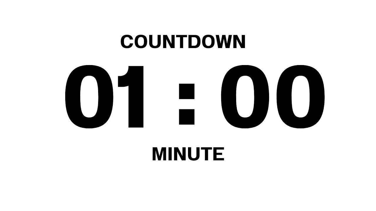 1 Minute Timer / 60 Seconds Timer / Countdown Timer - YouTube