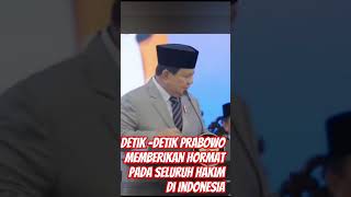 LUAR BIASA..!! BEGINILAH DETIK DETIK RASA HORMAT PRESIDEN PRABOWO KEPADA HAKIM DI SELURUH INDONESIA