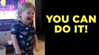 Toddler's adorable reaction to Olympic weightlifting: \