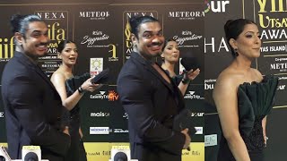 Varalaxmi Sarathkumar With Hubby Nicholai Sachdev At IIFA Utsavam Awards 2024