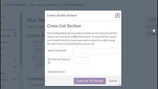 Combining Two Sections of the Same Course in Canvas