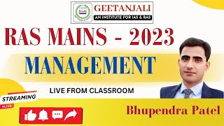 Management for RAS Mains || RAS Mains 2023 || By Bhupendra Patel Sir