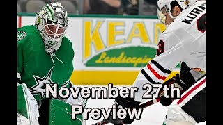 Previewing November 27th NHL Games