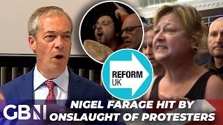 Nigel Farage HECKLED by slew of protesters at Reform UK rally - 'Good preparation for parliament!'