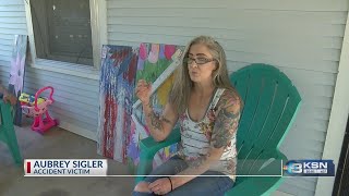 Hutchinson woman says lucky to be alive after crash