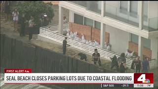 Powerful surf pounds Long Beach and Seal Beach