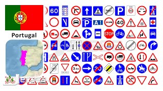 Traffic-Road Signs in Portugal (Lisbon, Porto, Amadora, Braga, Coimbra) | English Vocabulary