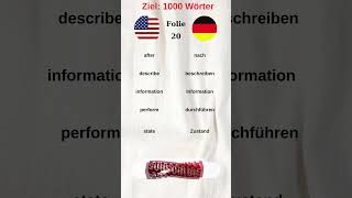 1000 Wörter lernen Folie 20 #deutsch #a1 #b1 ( Deutsch Lernen )