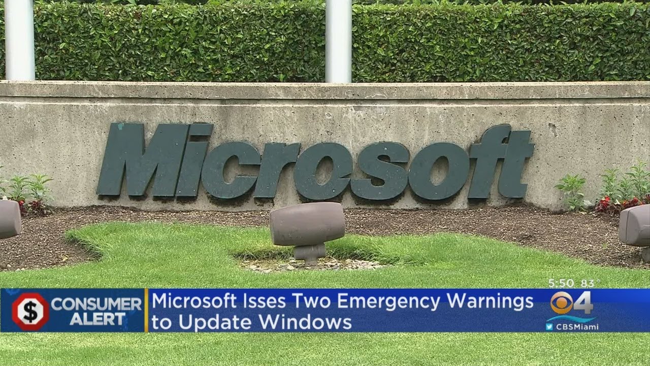 Microsoft Issues Two Emergency Warnings To Update Windows - YouTube