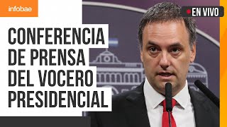 Conferencia de prensa del vocero presidencial, Manuel Adorni (26/02/2024)