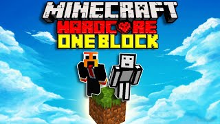 We Survived 100 days On One Block In Hardcore Minecraft | Minecraft Hardcore DUO 100 Days
