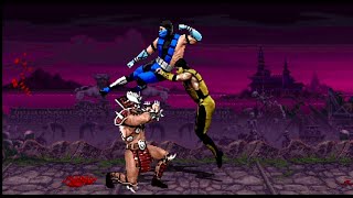 Mortal Kombat || Sub Zero & Scorpion Vs weak Shao Kahn || Full Fight