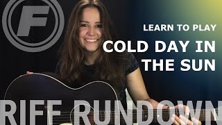 Learn to play "Cold Day In The Sun" by Foo Fighters