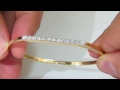 avis diamond .50ct diamond bangle bracelet 14kt heavy solid for 6 inch bead set