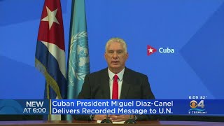 Cuban Leader Miguel Diaz-Canel Blasts US At UN General Assembly