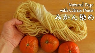 DYE YARN with CITRUS PEELS | NATURAL DYE | BRIGHT YELLOW COLOR | BOTANICAL COLOR