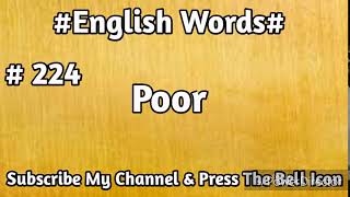 #English#Vocabulary #224 Poor English Word | Learn English Words | Mehran Series