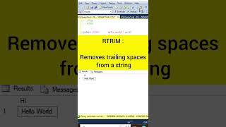 LTRIM and RTRIM Functions in SQL Server | TRIM Functions in Sql | Part-19 #sql #sqlserver #telugu