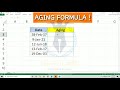 AGING FORMULA | DATE FUNCTION