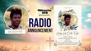Madge McCarter Foster | Radio Announcement