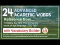 24 Advanced Academic Words Ref from 