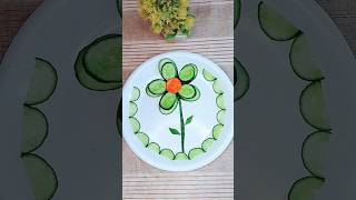 vegetables Carving design l Cucumber carving Art #art #saladcarving #cookwithsidra #craft #shorts