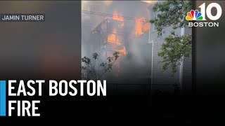 21 people displaced by large fire that spread to other homes in East Boston
